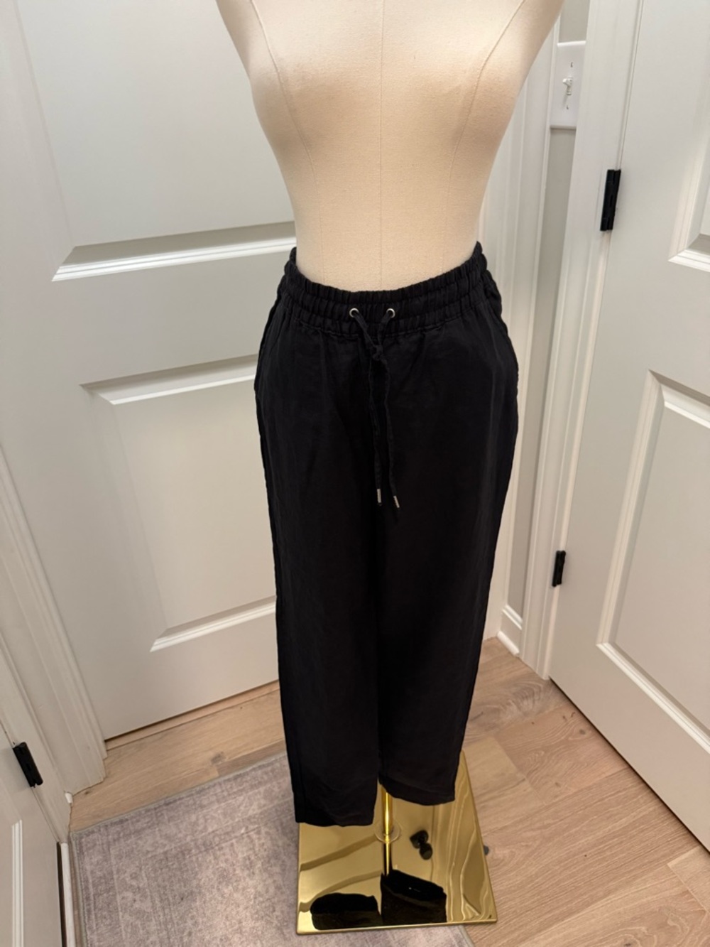 H&M Black Drawstring Wide-Leg Pants